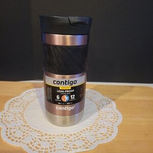 New Contigo 16oz Travel Mug Leak-Proof Stainless Steel Hazy Purple & Black